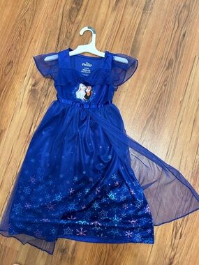 Disney Blue Frozen Sisters Snowflake Nightgown Dress